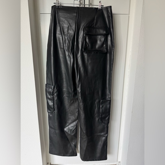 AFRM Sigmund Faux Leather Pant in Black size 30 - Picture 6 of 8